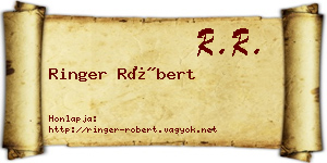 Ringer Róbert névjegykártya