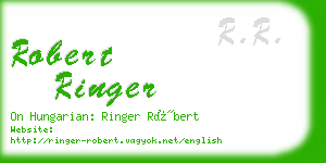 robert ringer business card
